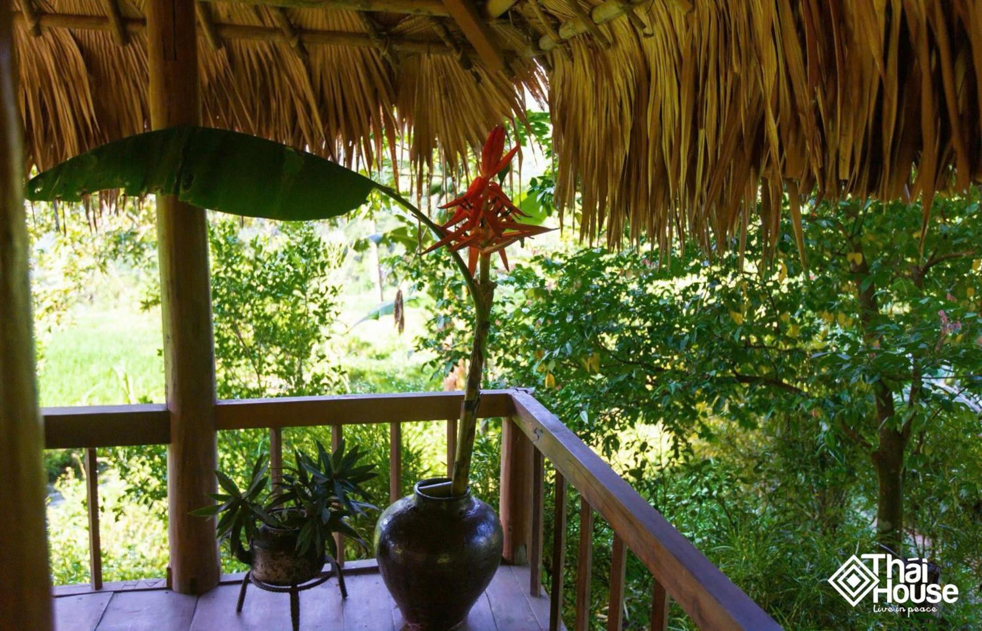 Thai House Pu Luong - Century Old Stilt House With Terrace Views Huong Ba Thuoc Ngoại thất bức ảnh